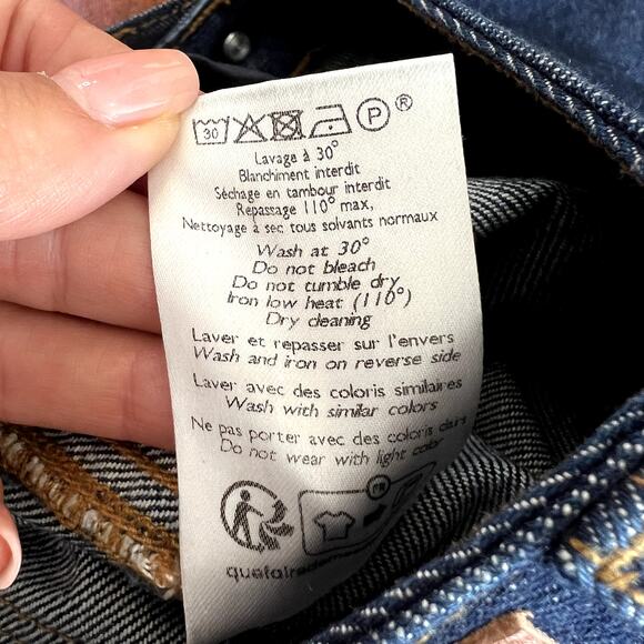 Sezane Le Brut Sexy Indigo Blue High Rise Denim Jeans Size 25 - Picture 8 of 8